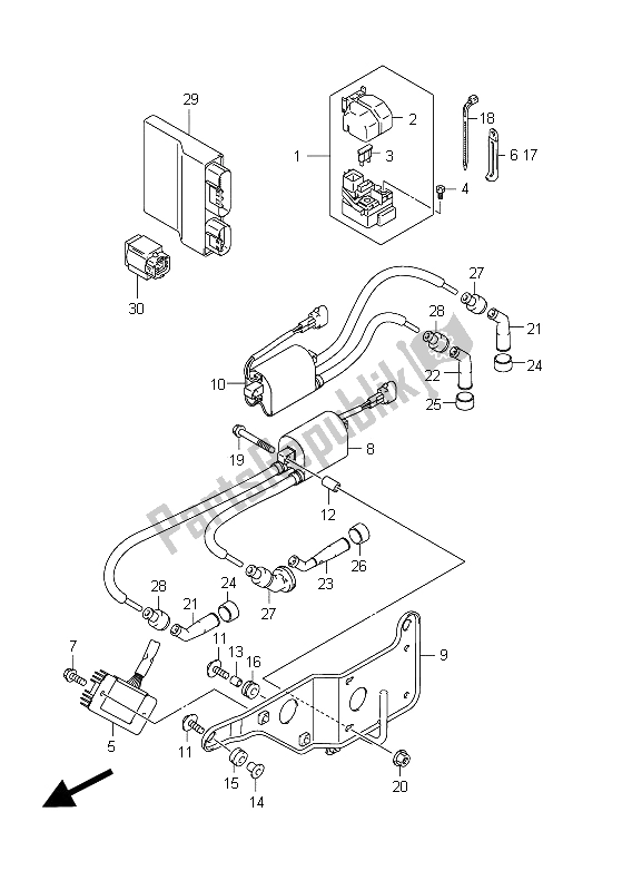 All parts for the Electrical (sfv650ua E21) of the Suzuki SFV 650A Gladius 2011