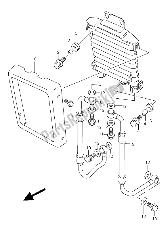 Tutte le parti per il Radiatore Dell'olio del Suzuki C 1500 VL 2009