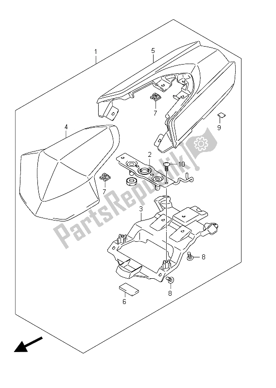 Tutte le parti per il Scatola Di Coda Del Sedile del Suzuki GSX R 1000 2011