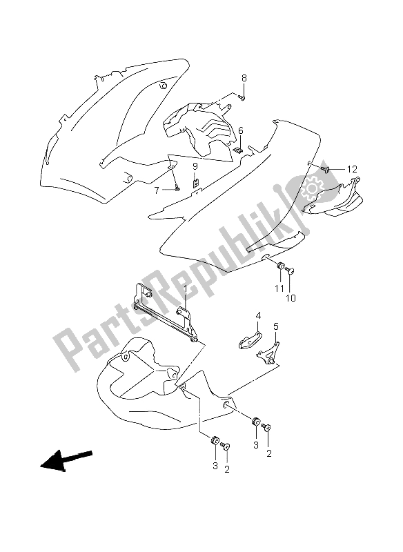 Toutes les pièces pour le Pièces D'installation De Capot Latéral du Suzuki DL 1000 V Strom 2009