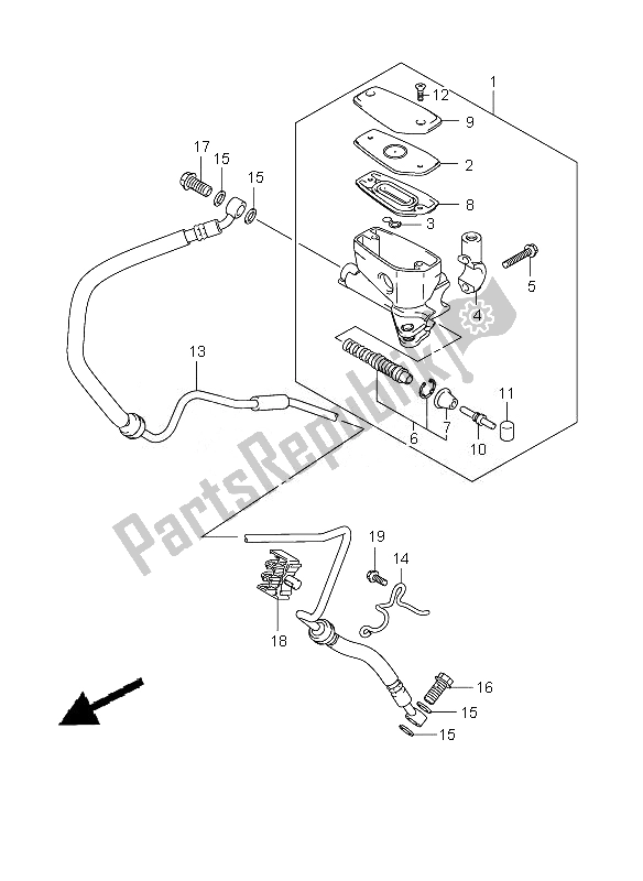 Todas las partes para Manguera De Embrague de Suzuki GSX 1300 BKA B King 2010