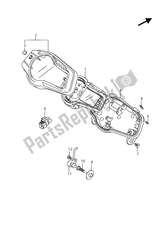 Tutte le parti per il Tachimetro del Suzuki DL 650A V Strom 2015