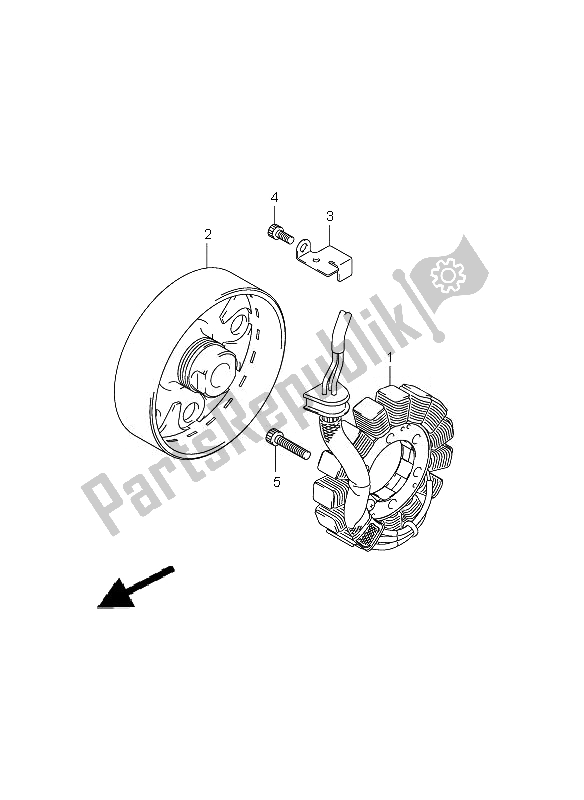 All parts for the Generator of the Suzuki GSX R 1000Z 2010