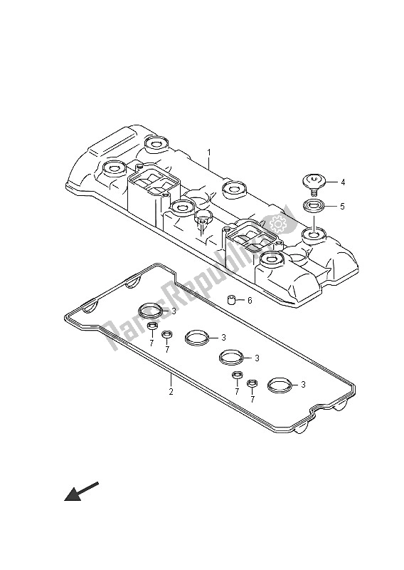 Tutte le parti per il Coperchio Della Testata del Suzuki GSX R 1000A 2016