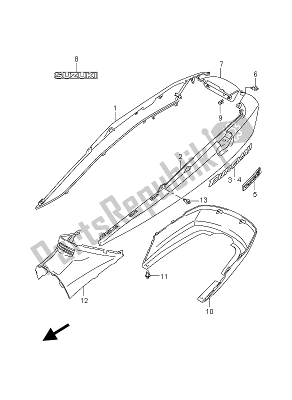 Todas las partes para Cubierta Del Marco (an400s) de Suzuki Burgman AN 400S 2006