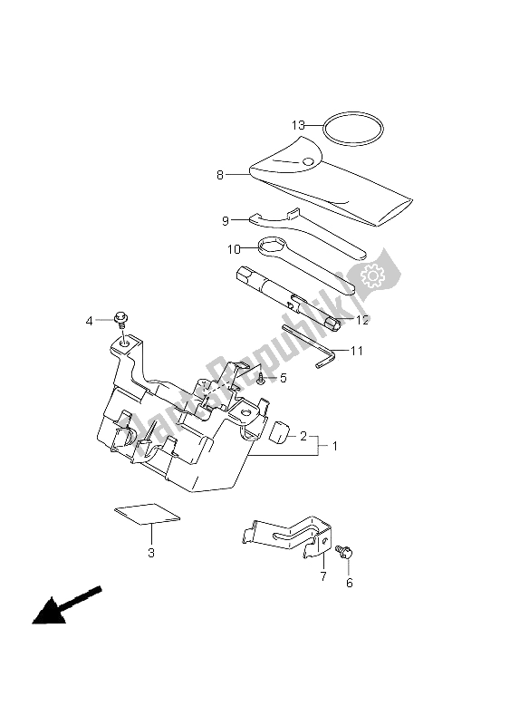 Tutte le parti per il Scatola Manuale del Suzuki GSX 650 FA 2011