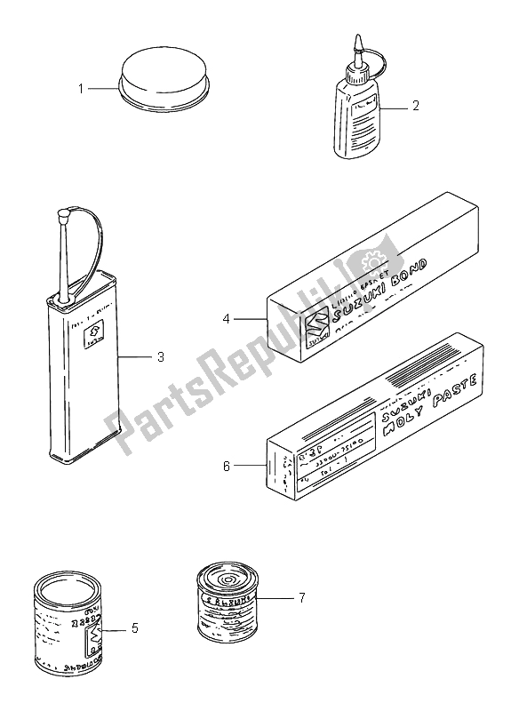Todas las partes para Opcional de Suzuki GSX 750F 1996