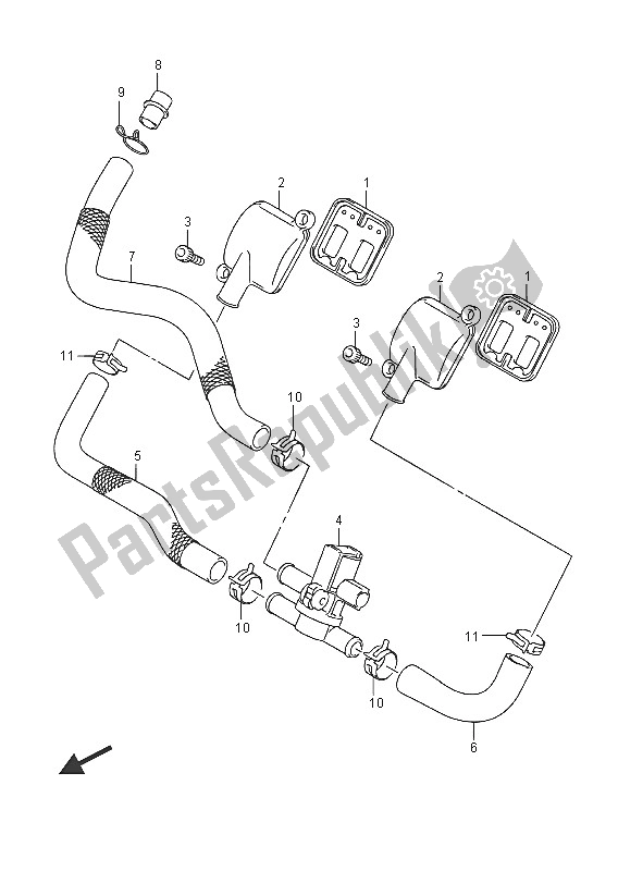 All parts for the 2nd Air of the Suzuki GSX 1250 FA 2016