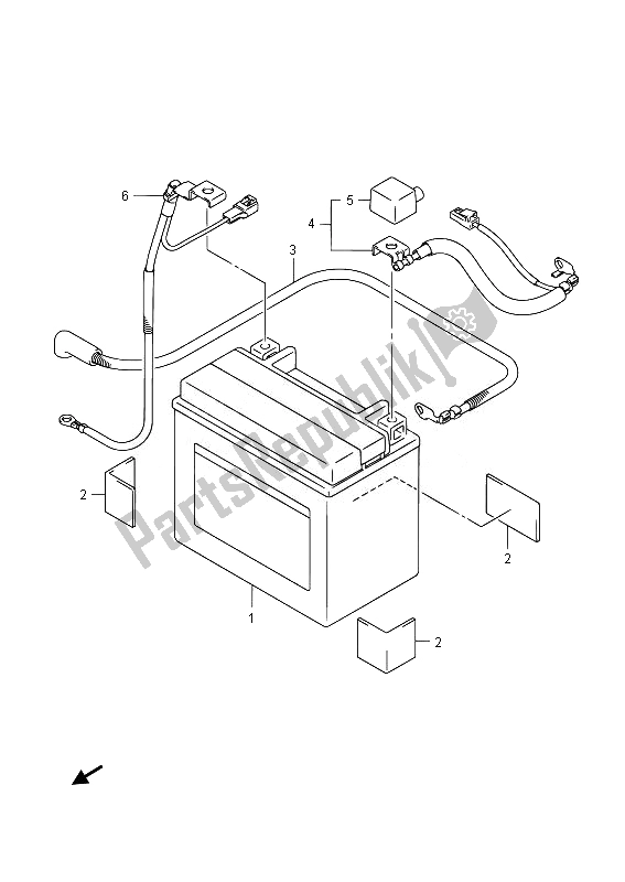 All parts for the Battery (gsx1300ra E19) of the Suzuki GSX 1300 RA Hayabusa 2014