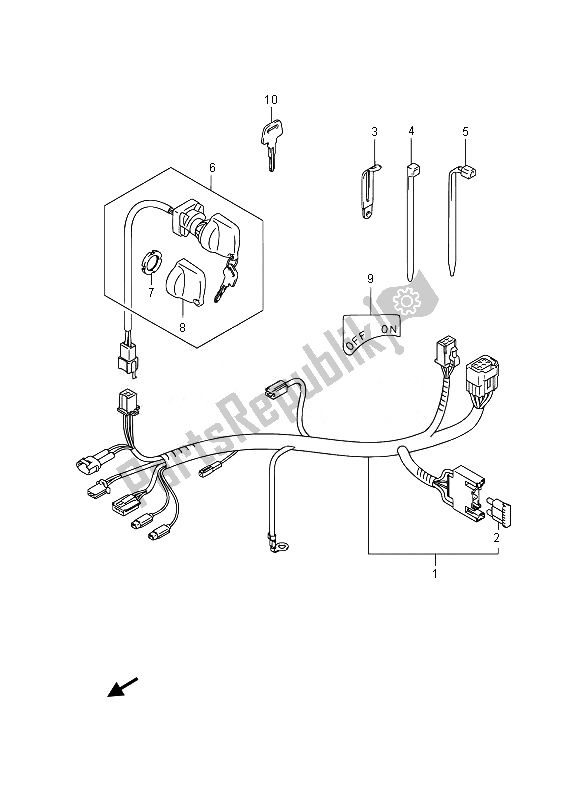 All parts for the Wiring Harness of the Suzuki DR Z 70 2014