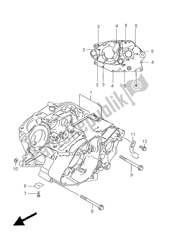 Tutte le parti per il Carter del Suzuki GN 125E 1999