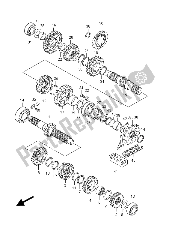 Tutte le parti per il Trasmissione del Suzuki RM Z 450 2012