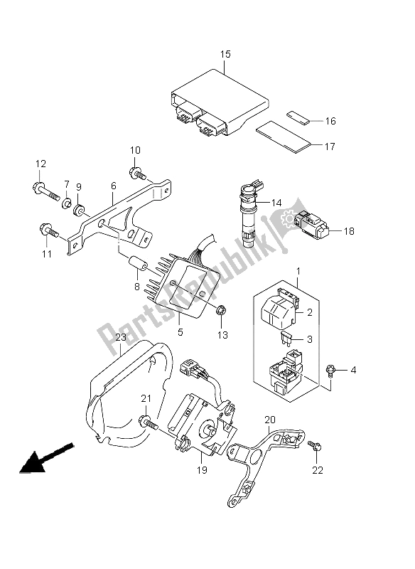 All parts for the Electrical of the Suzuki GSX R 1000 2009