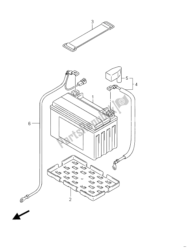 Tutte le parti per il Batteria (gsf650ua) del Suzuki GSF 650 Sasa Bandit 2011