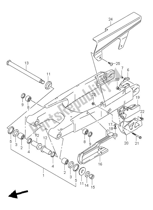 Wszystkie części do Tylne Rami? Wahad? Owe Suzuki DR Z 400S 2003