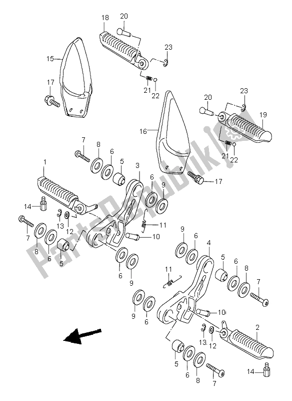 Wszystkie części do Podnó? Ek Suzuki GSX 600F 1999