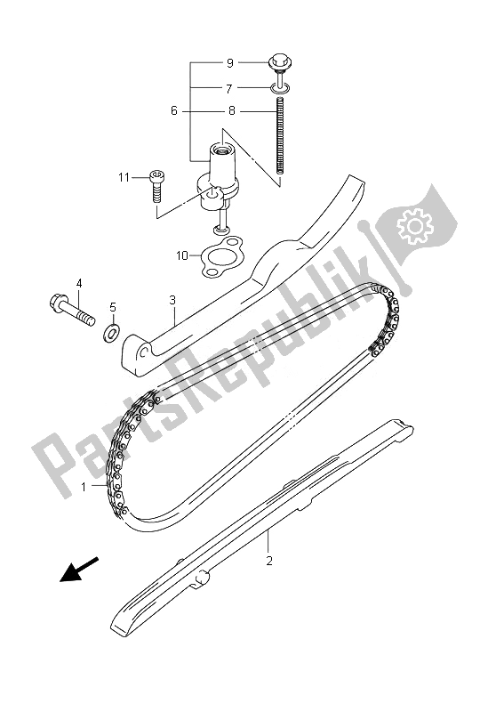 Todas las partes para Camchain de Suzuki UX 150 Sixteen 2010