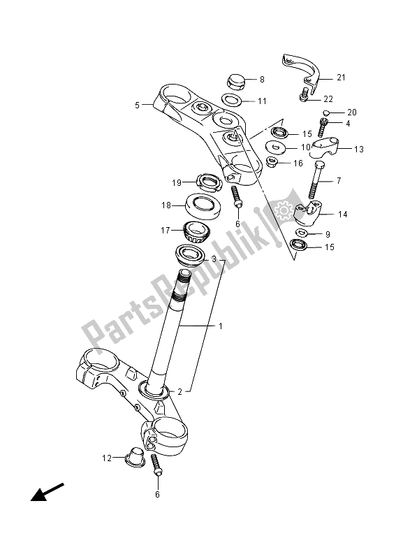 Todas las partes para Vástago De Dirección de Suzuki GSR 750 ZA 2015