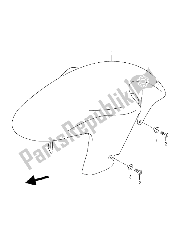 Tutte le parti per il Parafango Anteriore del Suzuki TL 1000R 1998