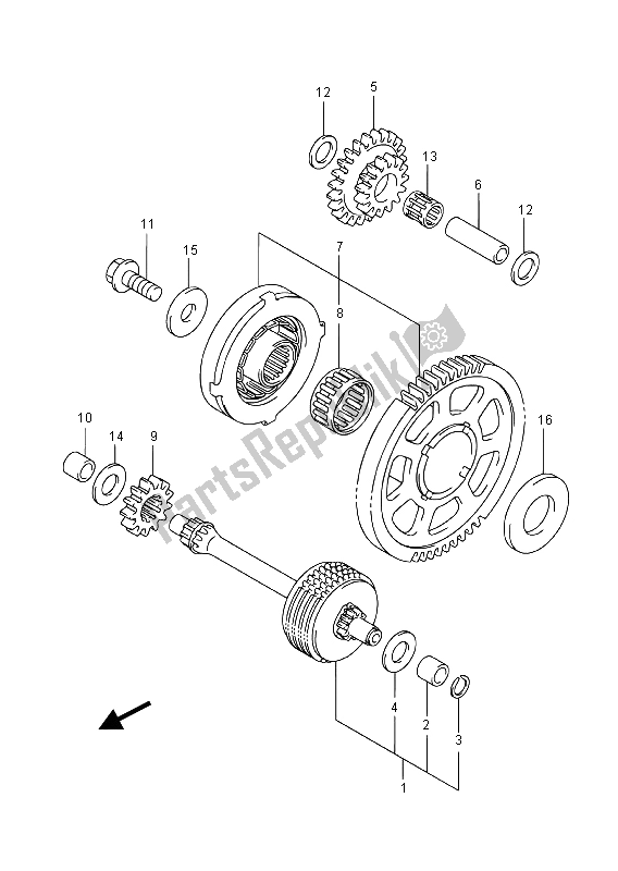 Tutte le parti per il Frizione Di Avviamento del Suzuki GSX R 1000A 2015