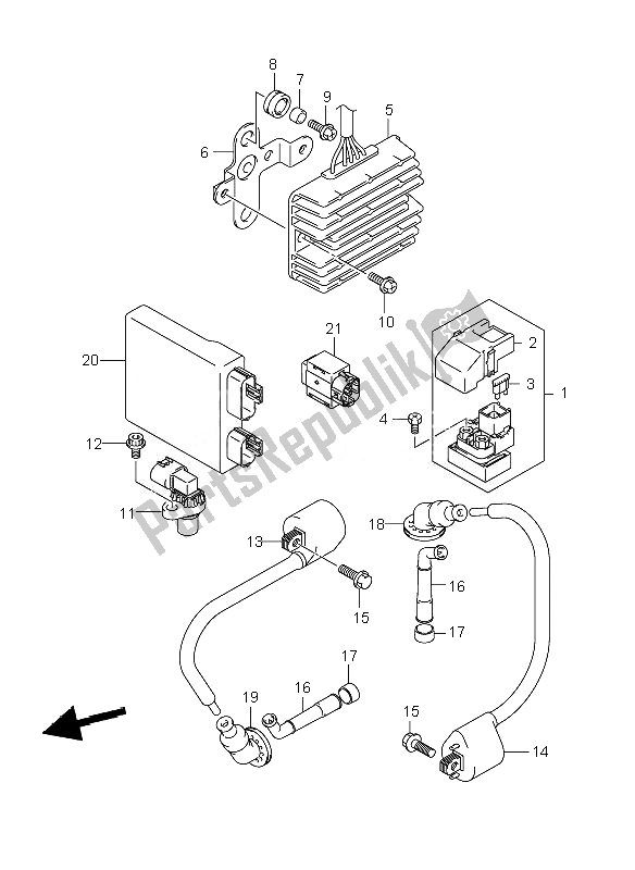 All parts for the Electrical of the Suzuki DL 1000 V Strom 2007