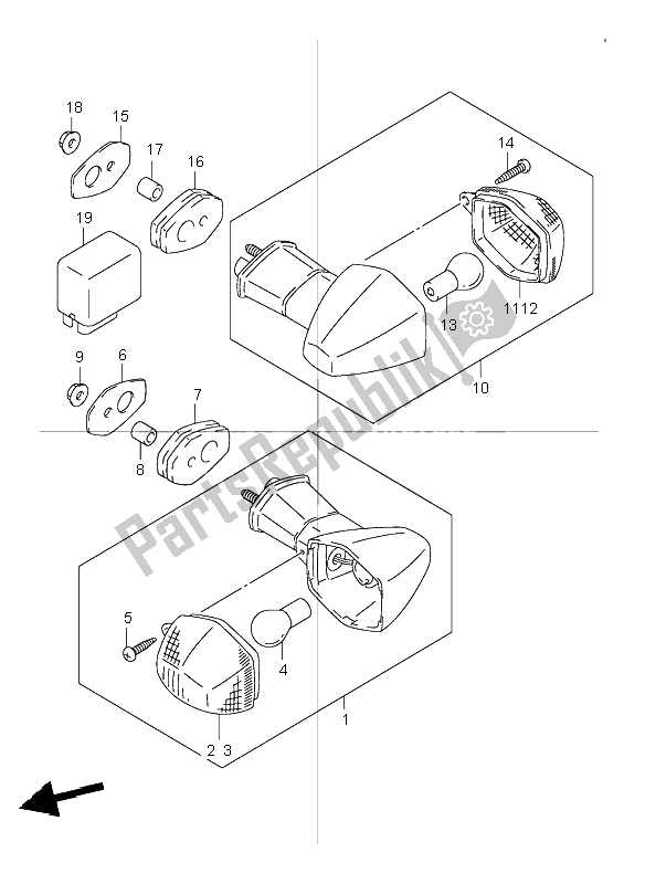 All parts for the Turn Signal Lamp (gsf600s-su) of the Suzuki GSF 600 NS Bandit 2003