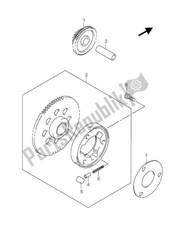 Todas las partes para Embrague De Arranque de Suzuki UX 125 Sixteen 2010