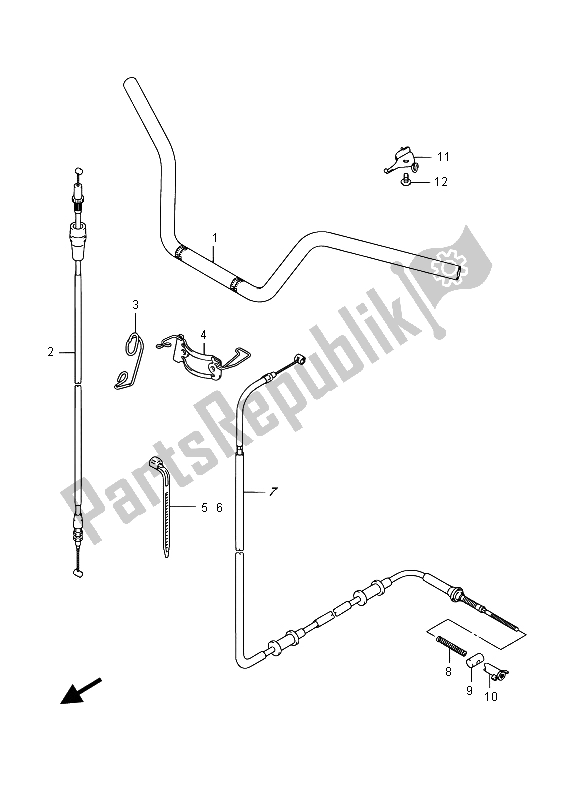 All parts for the Handlebar of the Suzuki LT A 750 XPZ Kingquad AXI 4X4 2015