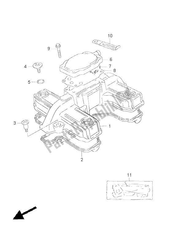 Tutte le parti per il Coperchio Della Testata del Suzuki GS 500E 1999