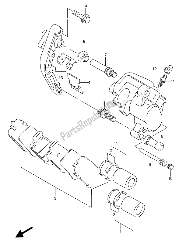 Tutte le parti per il Pinze Anteriori del Suzuki RF 600 RU 1994