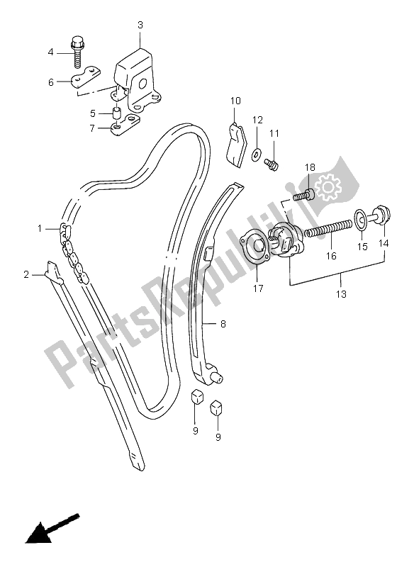 Tutte le parti per il Catena A Camme del Suzuki GSX 750F 1997