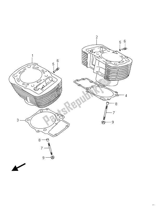 Wszystkie części do Cylinder Suzuki VZR 1800 NZR M Intruder 2011