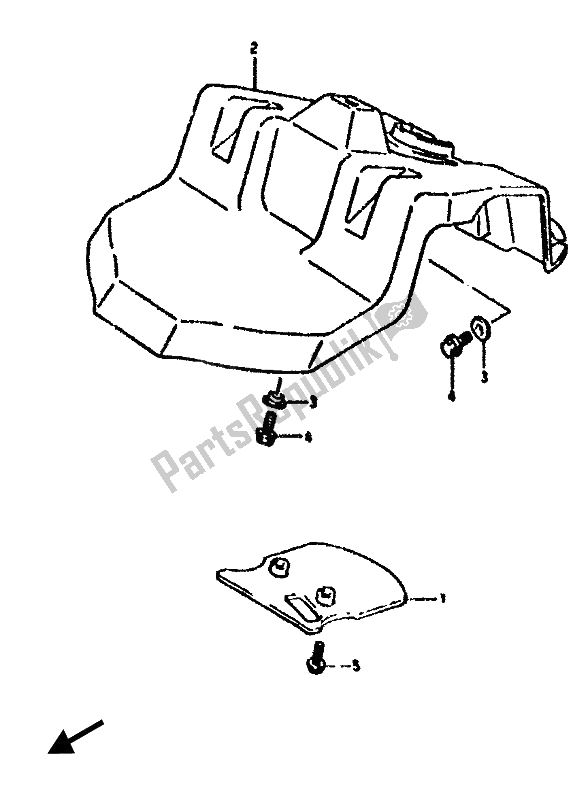 All parts for the Front Fender of the Suzuki AH 50 1992