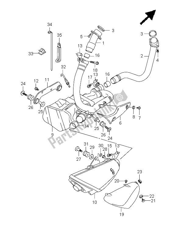 Todas las partes para Silenciador de Suzuki SFV 650A Gladius 2009