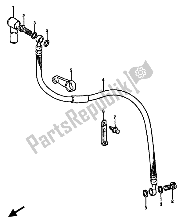 Toutes les pièces pour le Tuyau D'embrayage du Suzuki GSX R 750X 1987