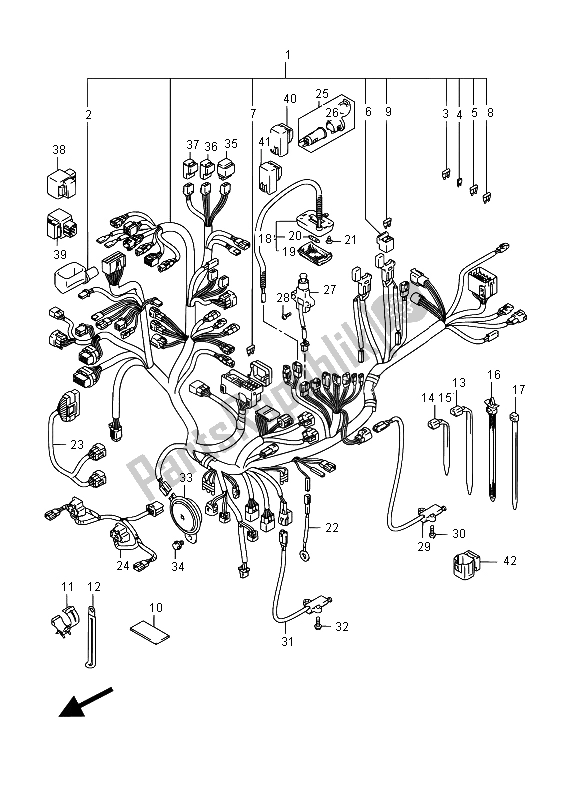 All parts for the Wiring Harness (an650) of the Suzuki AN 650Z Burgman Executive 2015