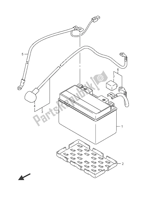 All parts for the Battery (gsr750) of the Suzuki GSR 750A 2016