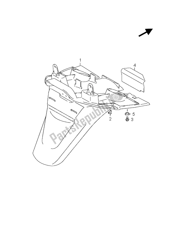 Toutes les pièces pour le Garde-boue Arrière du Suzuki UH 125 Burgman 2005