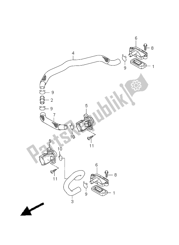 All parts for the Second Air of the Suzuki VLR 1800R C 1800 Intruder 2008