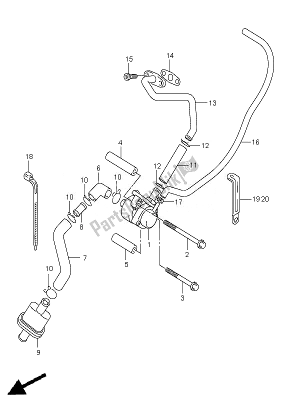 Todas las partes para 2do Aire de Suzuki DR Z 400S 2007