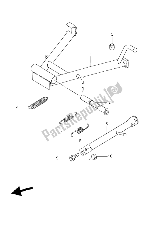 All parts for the Stand of the Suzuki GN 125E 1996