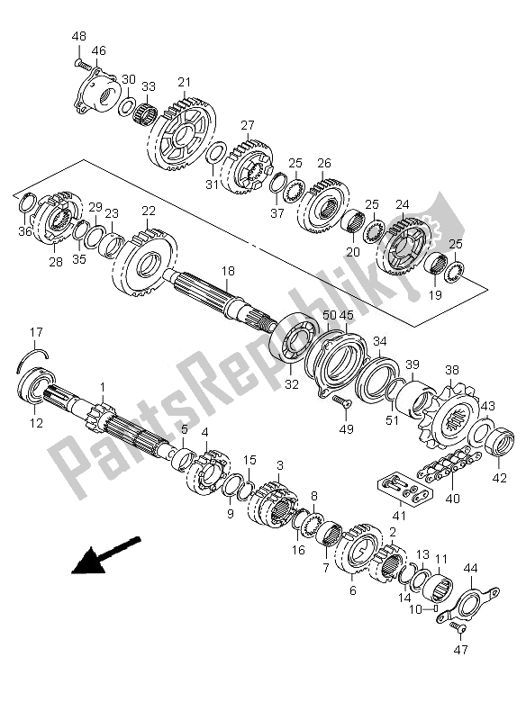 All parts for the Transmission of the Suzuki GSX R 1000Z 2010