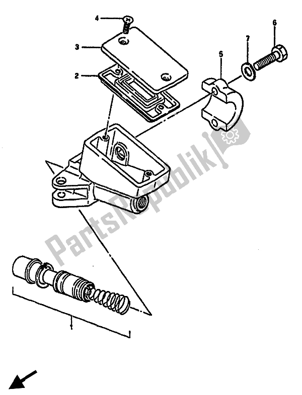 Toutes les pièces pour le Maître-cylindre Avant du Suzuki GSX R 750X 1987