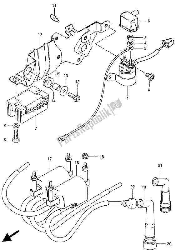 All parts for the Electrical of the Suzuki GSX 750 Esefe 1985