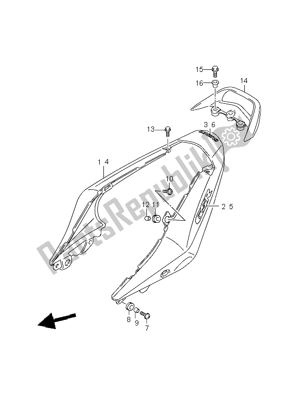 Toutes les pièces pour le Couverture De Queue De Siège du Suzuki GSR 600A 2007