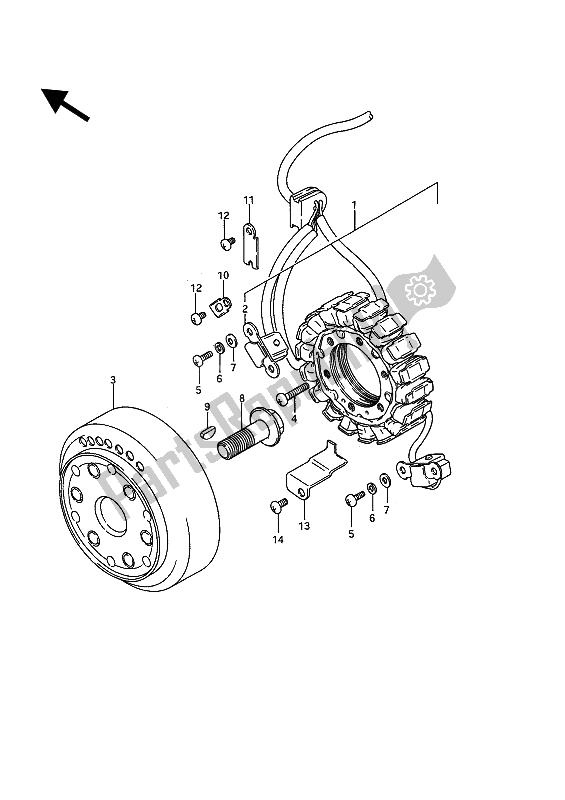 Tutte le parti per il Magnete del Suzuki VS 750 FP Intruder 1988