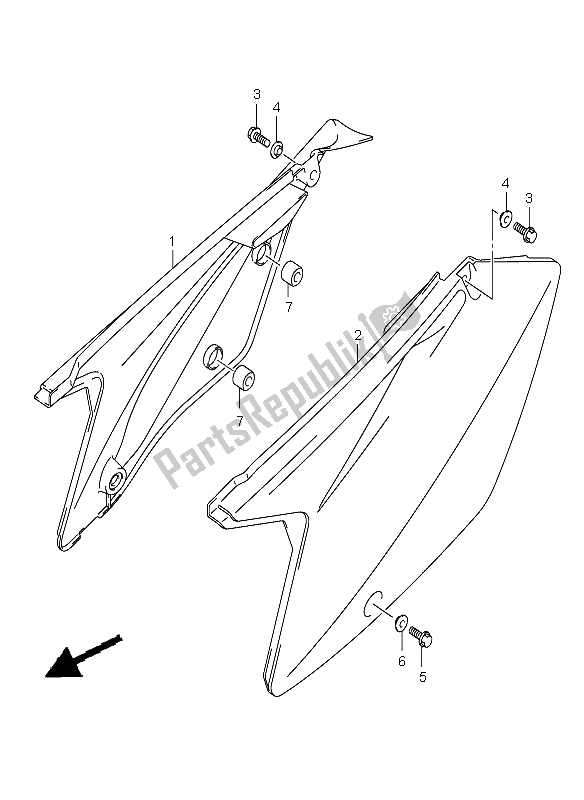 Tutte le parti per il Copertura Del Telaio del Suzuki RM Z 450 2005