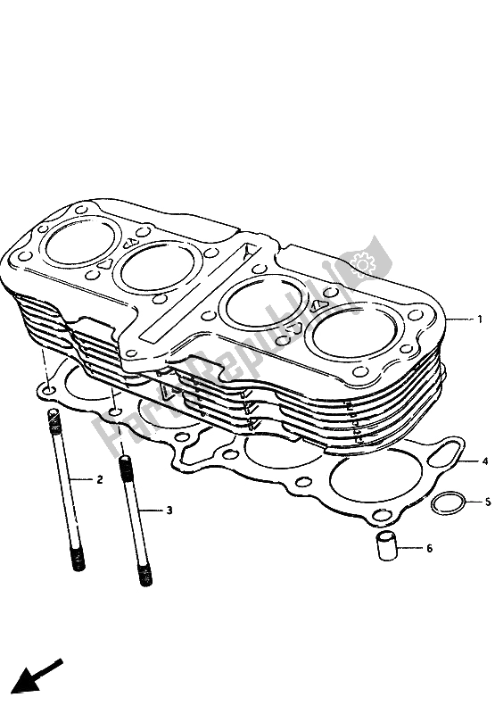 Toutes les pièces pour le Cylindre du Suzuki GS 1100G 1985