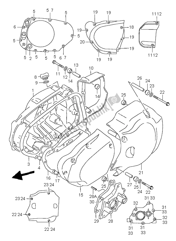 Todas las partes para Tapa Del Cárter de Suzuki VL 1500 Intruder LC 2002