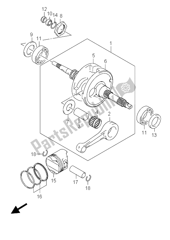 Toutes les pièces pour le Vilebrequin du Suzuki UH 200 Burgman Executive 2011